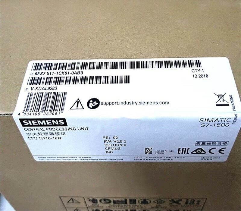 New Siemens 6ES7511-1CK01-0AB0 S7-1500 Compact CPU 1511C-1PN 6ES7 511-1CK01-0AB0