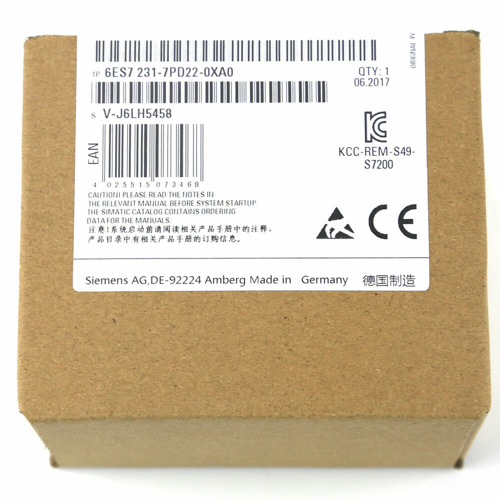 New In Box SIEMENS 6ES7 231-7PD22-0XA0 Analog Input Module DHL / UPS / FedEx