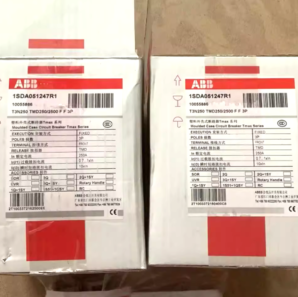 NEW ABB T3N250 TMD250/2500 F 3P Circult Breaker 250A DHL / UPS / FedEx