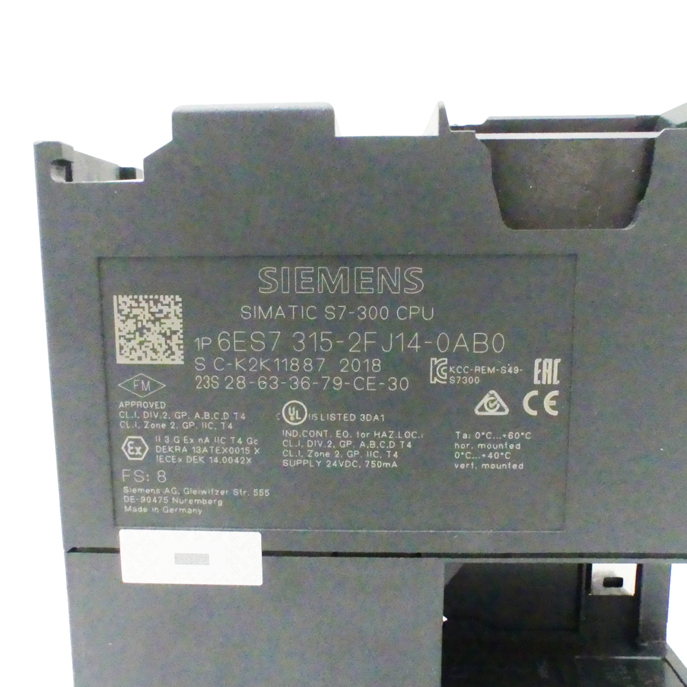 SIEMENS SIMATIC S7 6ES7315-2FJ14-0AB0 6ES7 315-2FJ14-0AB0 CPU FS: 08-used-- UPS / Fedex / DHL