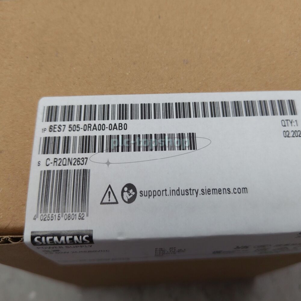 New Siemens 6ES7 505-0RA00-0AB0 6ES7505-0RA00-0AB0 S7-1500 System power supply