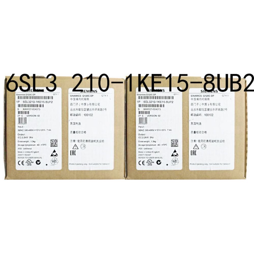New Siemens 6SL3210-1KE15-8UB2 G120C RATED POWER 2,2KW 6SL3 210-1KE15-8UB2