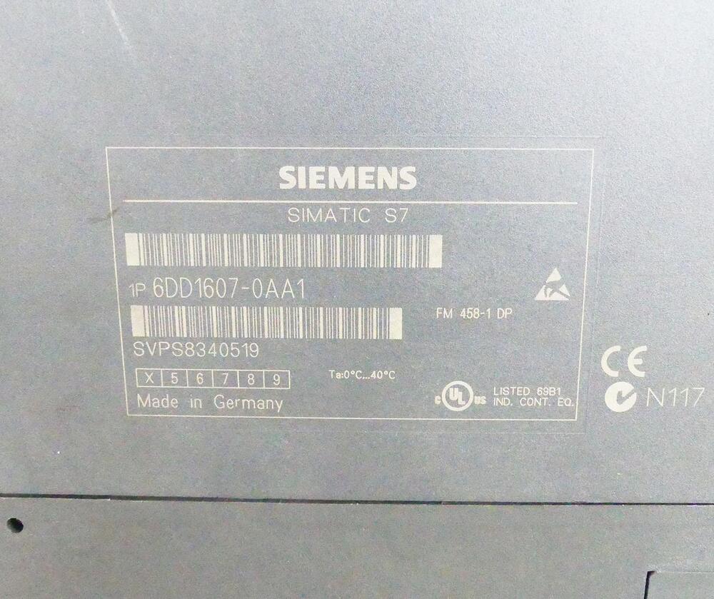 SIEMENS SIMATIC S7 6DD1607-0AA1 6DD1 607-0AA1 E-Stand: 4-Used-- UPS / Fedex / DHL