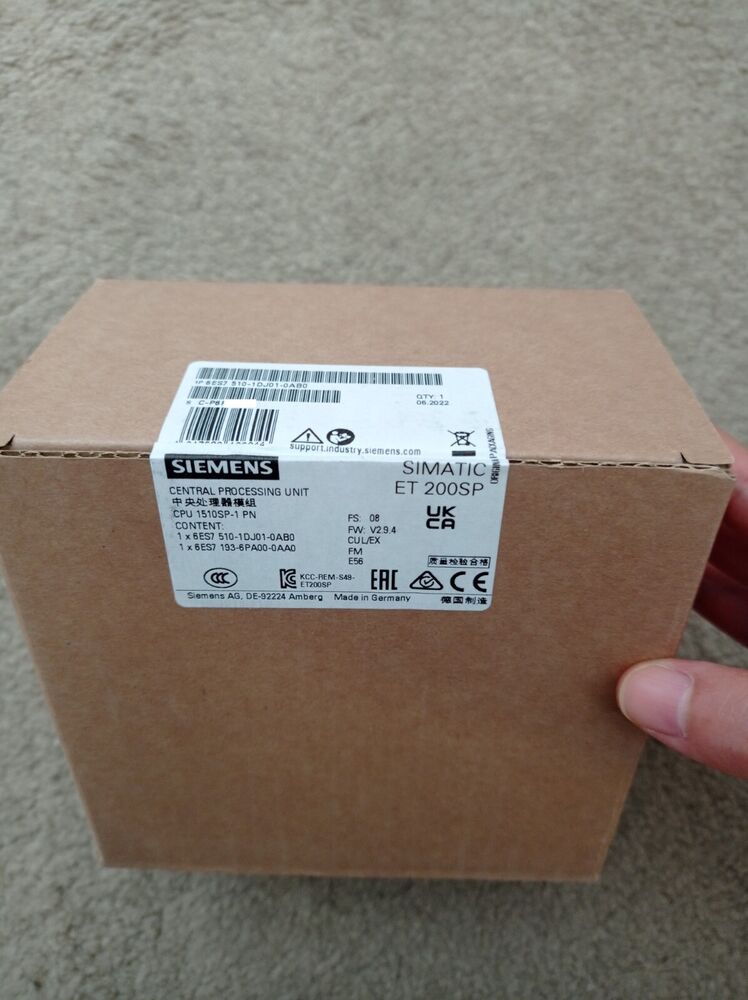 New Siemens 6ES7510-1DJ01-0AB0 6ES7 510-1DJ01-0AB0 CPU 1510SP-1 PN for ET 200SP