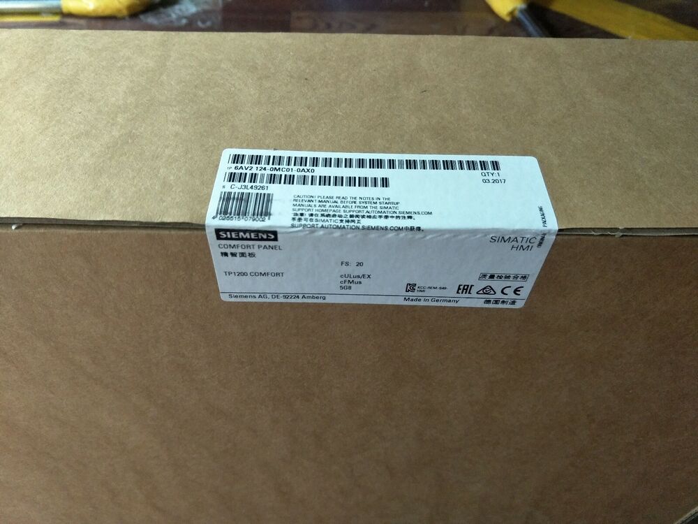 Siemens HMI 6AV2124-1MC01-0AX0 New In Box 6AV21241MC010AX0 Expedited Shipping Fedex / DHL