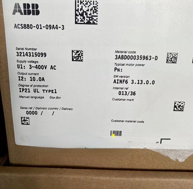 ABB PLC ACS880-01-09A4-3 WITH ONE YEAR WARRANTY FAST SHIPPING 1PCS NIB