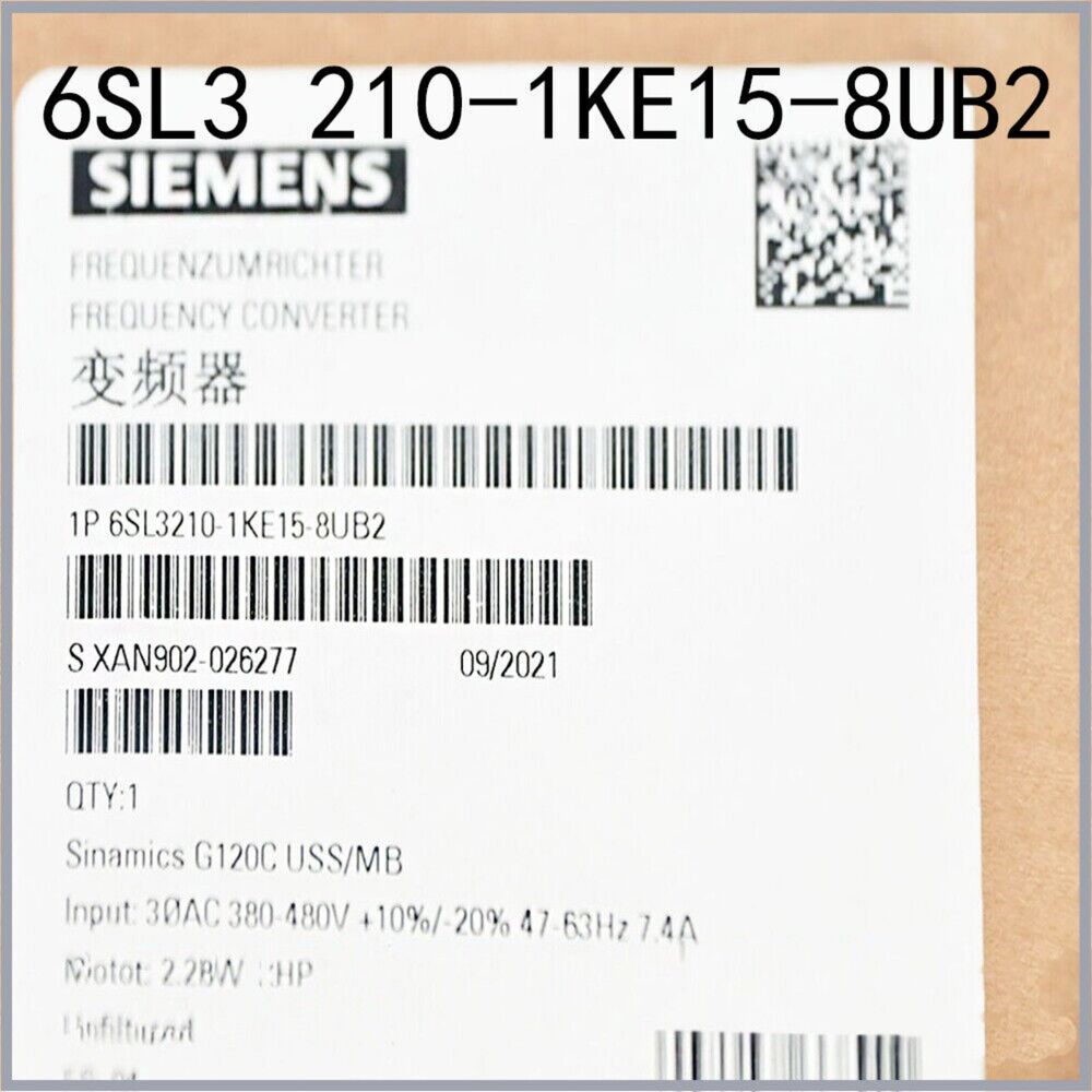 New Siemens G120C RATED POWER 2,2KW 6SL3210-1KE15-8UB2 6SL3 210-1KE15-8UB2