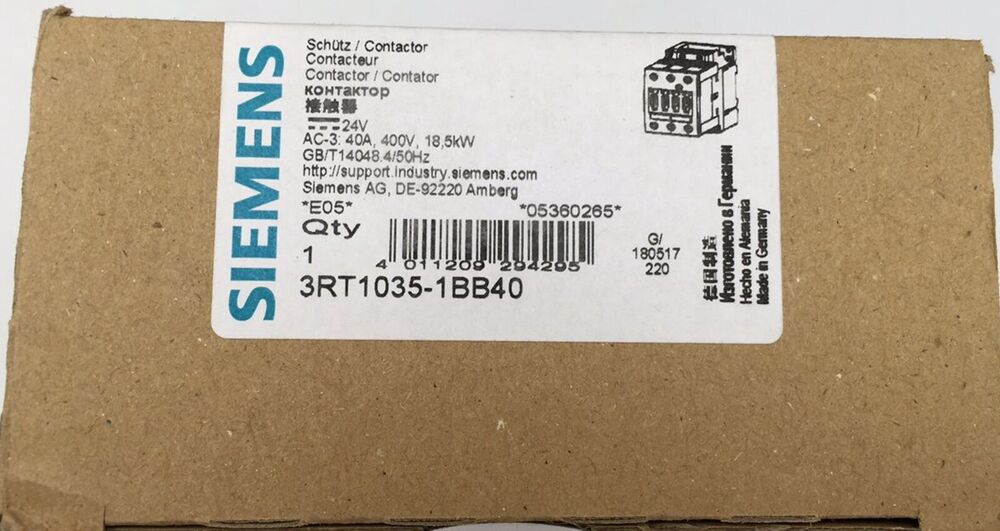 NEW SIEMENS 3RT1035-1BB40 Contactor DHL / UPS / FedEx