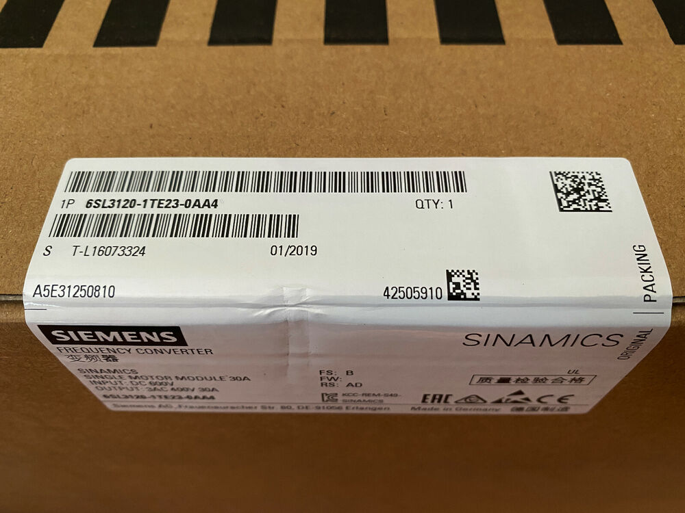 New Siemens 6SL3 120-1TE23-0AA4 6SL3120-1TE23-0AA4 SINAMICS S120 Double Motor