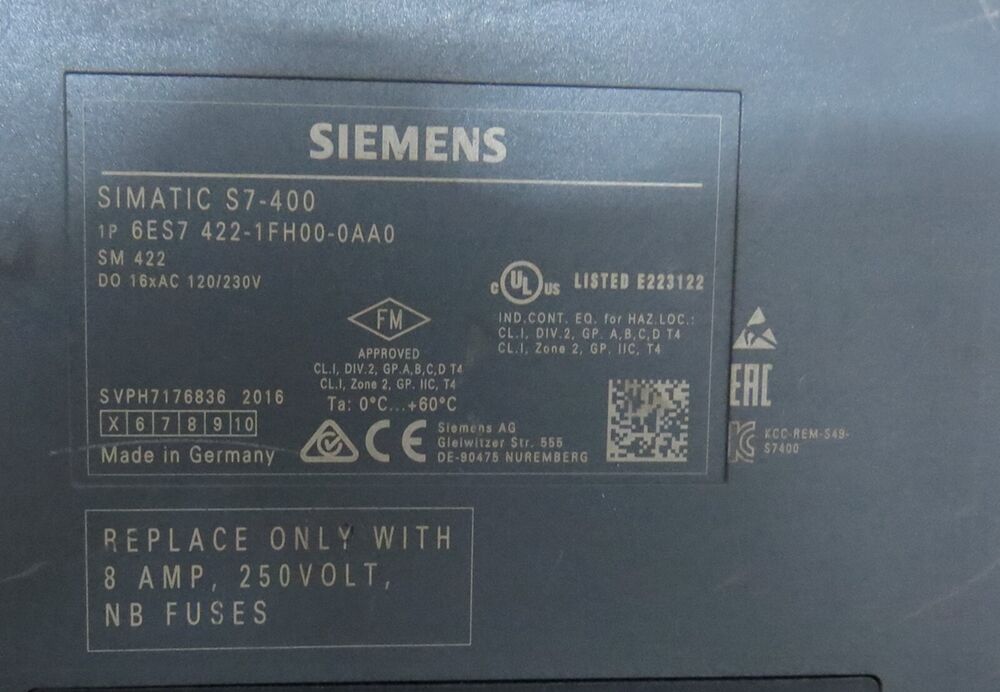 NEW SIEMENS 6ES7 422-1FH00-0AA0 6ES7422-1FH00-0AA0 Digital Output Module DHL / UPS / FedEx