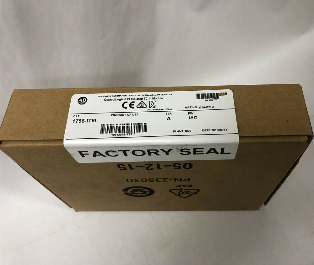 New Sealed Allen-Bradley 1756-IT6I SER A ControlLogix 6 Point Input Module DHL / UPS / FedEx