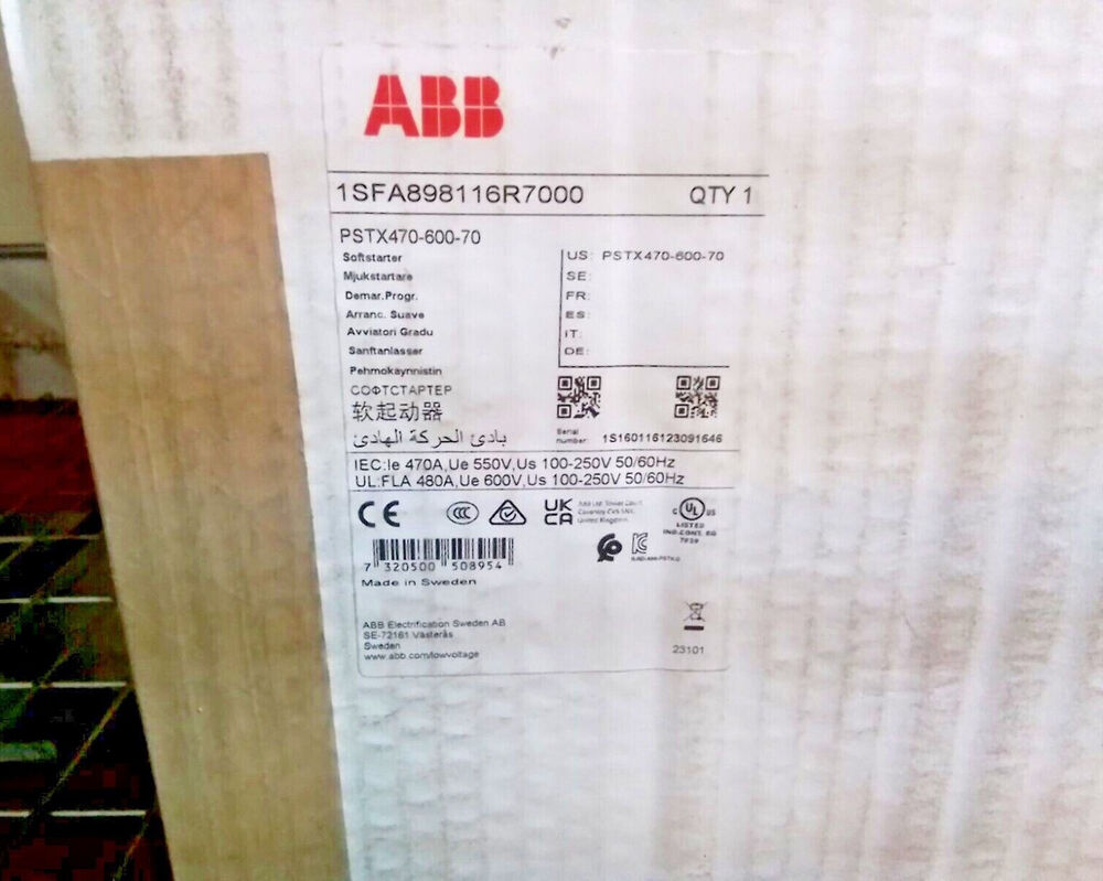 PSTX470-600-70 New ABB Soft Starter PSTX470-600-70 New in Box Fast Shipping 1pcs