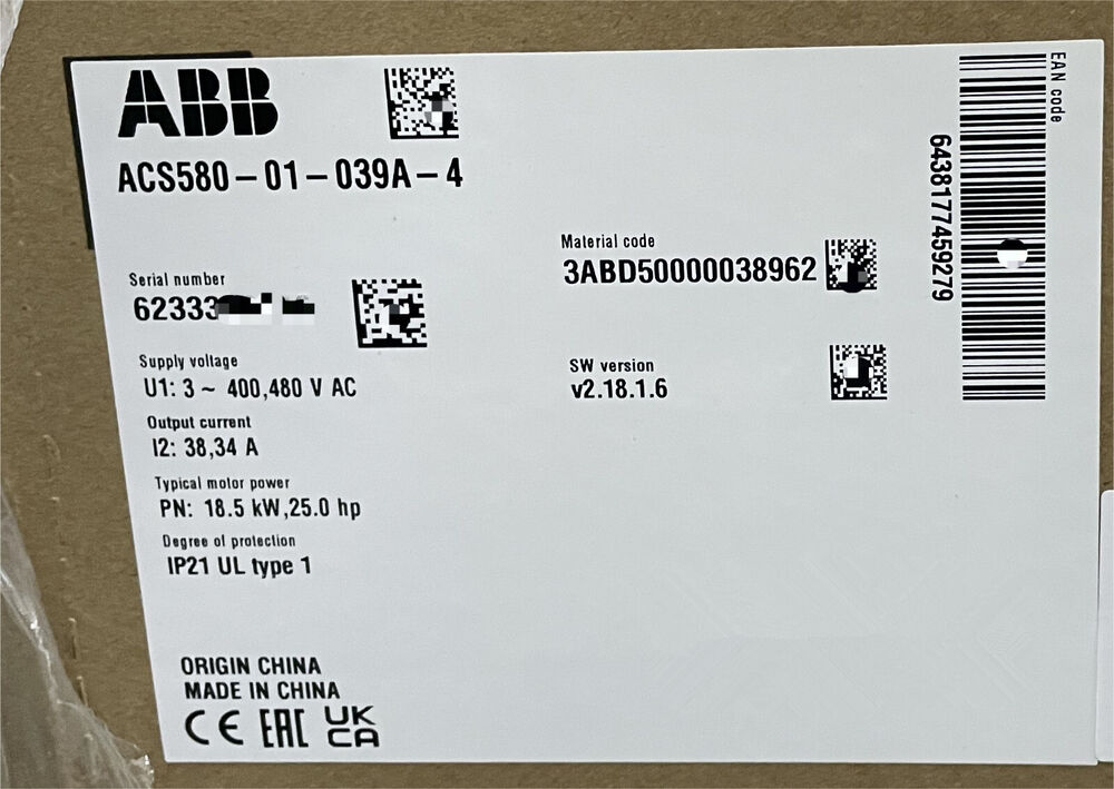1PCS NEW ACS580-01-039A-4 ABB Frequency Converter ACS580-01-039A-4