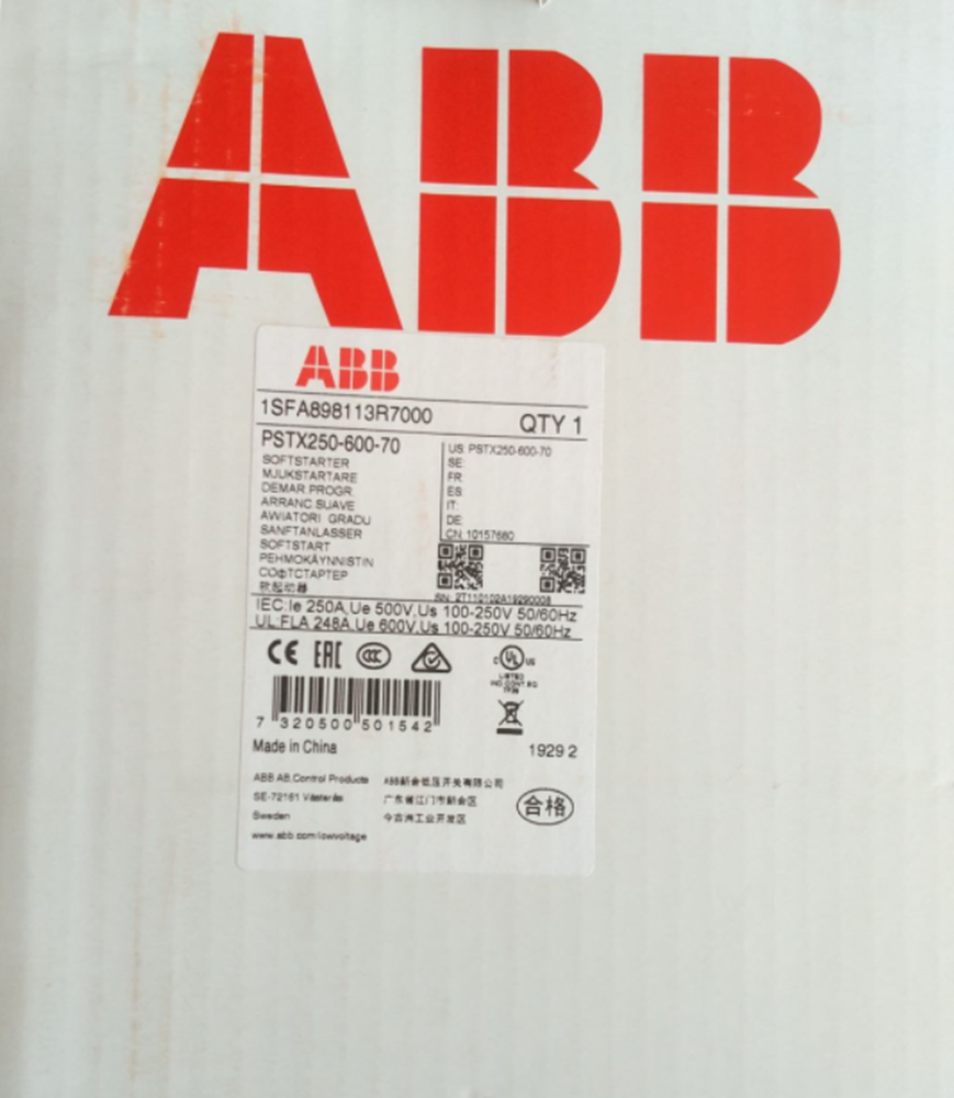 NEW ABB PSTX250-600-70 1SFA898113R7000 Soft Starter DHL / UPS / FedEx