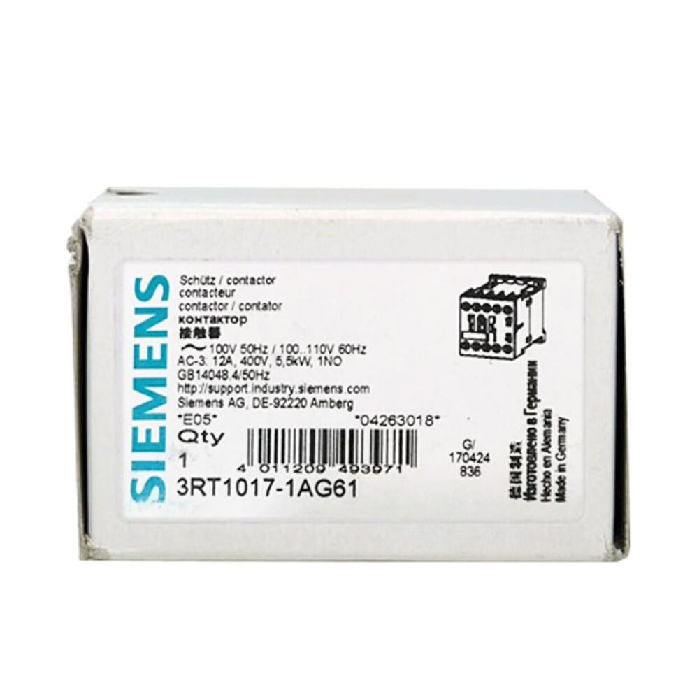 1PC NEW FOR Siemens 3RT1017-1AG61 AC110V contactor replacement DHL / UPS / FedEx