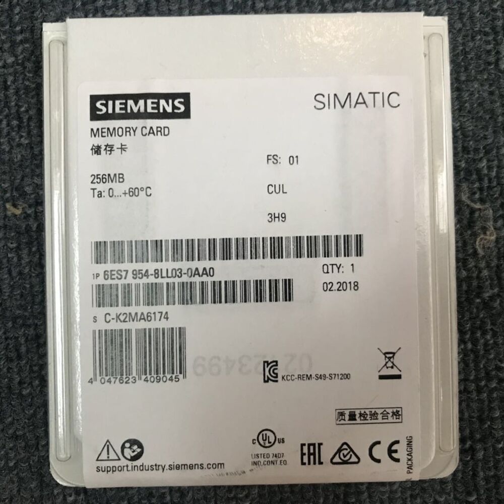 NewSiemens 6ES7 954-8LL03-0AA0 6ES7954-8LL03-0AA0 S7 MEMORY CARD FOR S7-1X00 CPU