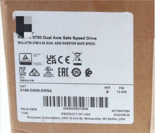 1PC New Allen Bradley 2198-D006-ERS4 Kinetix 5700 Dual Axis Safe Speed Drive DHL / UPS / FedEx