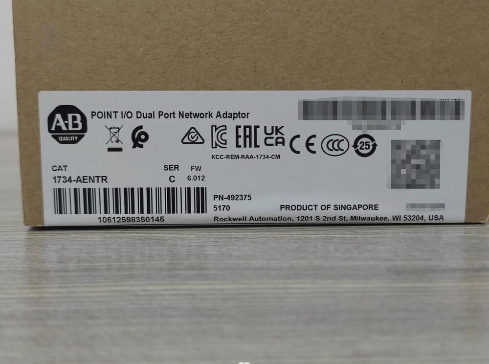 Allen-Bradley 1734-AENTR Point I/O Dual Port Adaptor Module 1734AENTR Surplus US DHL / UPS / FedEx