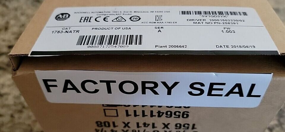 New Factory Sealed AB 1783-NATR SER A Configurable NAT Router Module Fedex or DHL