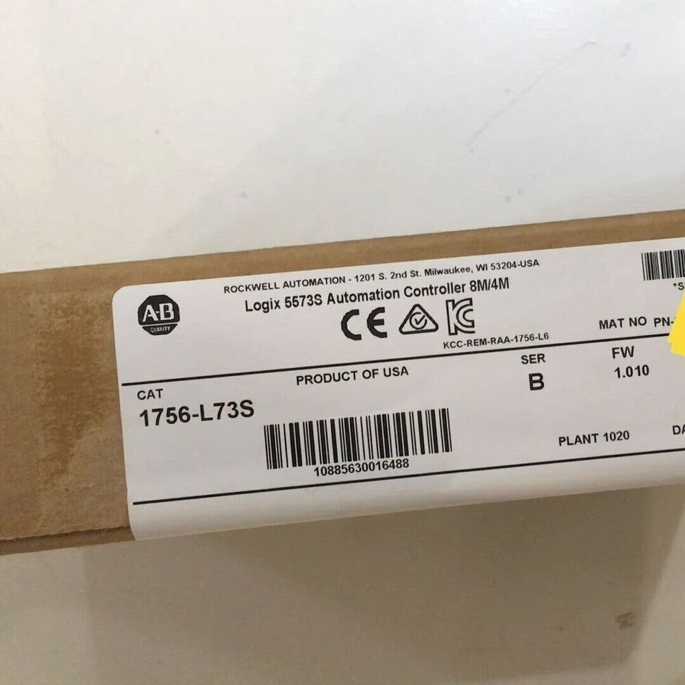 1 PCS New Sealed Allen-Bradley 1756-L73S /B GuardLogix Safety Processor 8MB/4MB DHL / UPS / FedEx