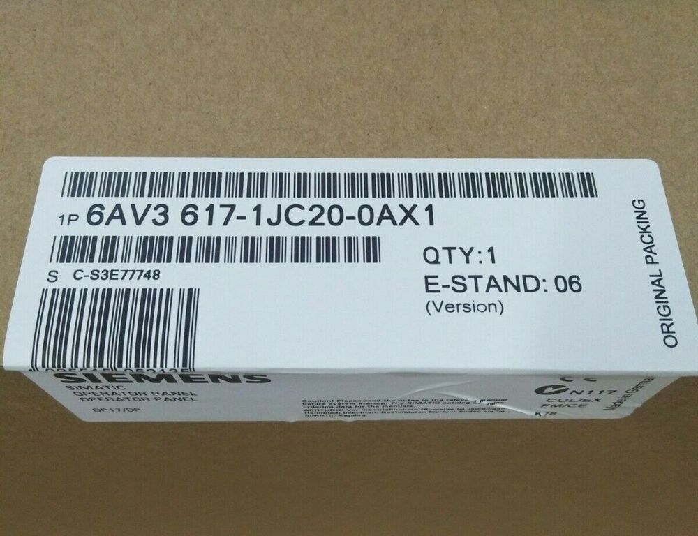 New Siemens 6AV3 617-1JC20-0AX1 SIMATIC Touch Panel HMI 6AV3617-1JC20-0AX1