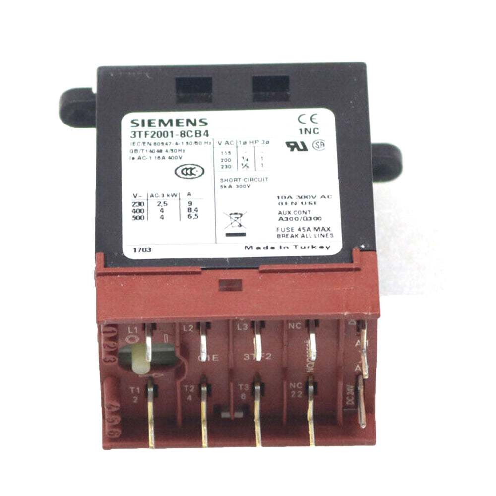 New In Box SIEMENS 3TF2001-8CB4 Contactor 24V DC DHL / UPS / FedEx
