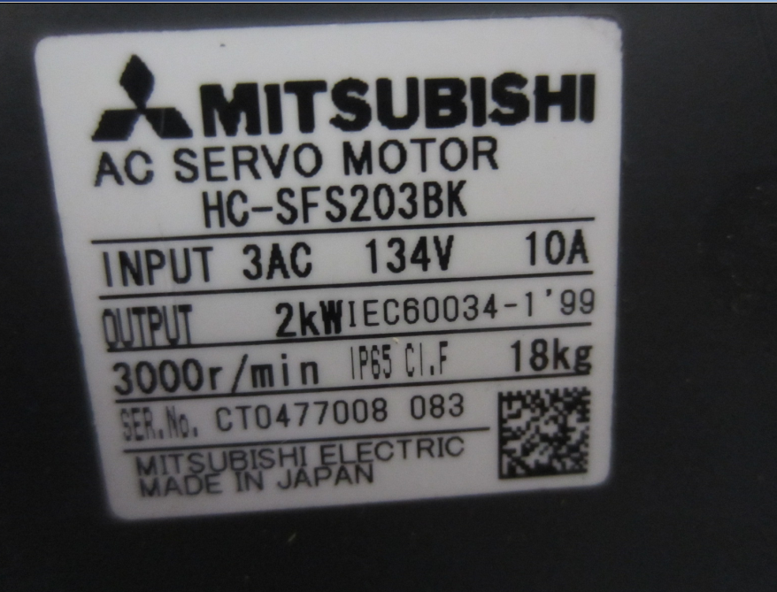 MITSUBISHI HC-SFS203BK Servo Motor HCSFS203BK New In Box Expedited Shipping DHL / UPS / FedEx