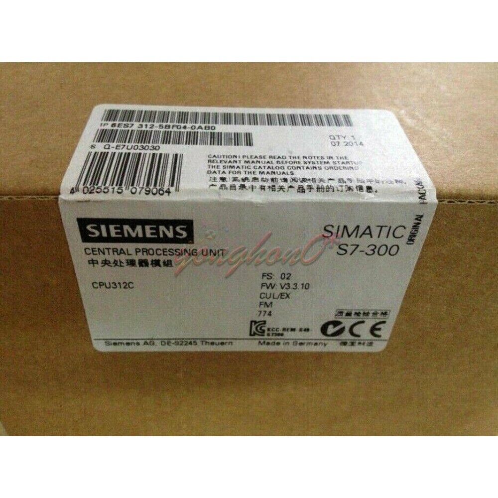 NewSiemens 6ES7 312-5BF04-0AB0 6ES7312-5BF04-0AB0 SIMATIC S7-300 CPU 312C