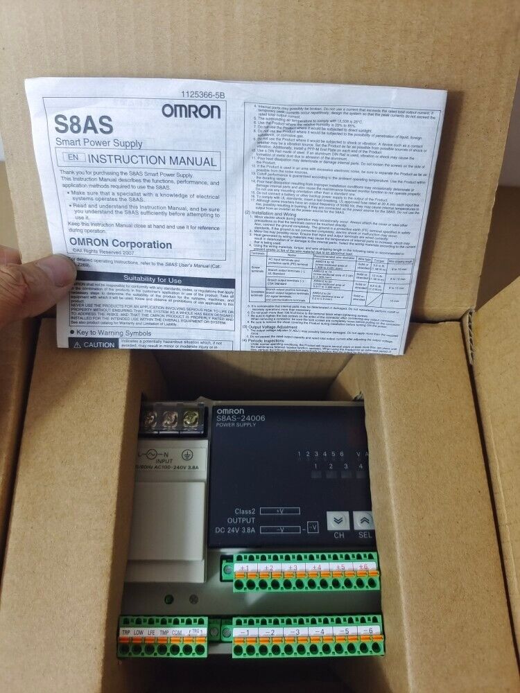 Omron S8AS-24006 Power Supply S8AS24006 New In Box Expedited Shipping DHL / UPS / FedEx