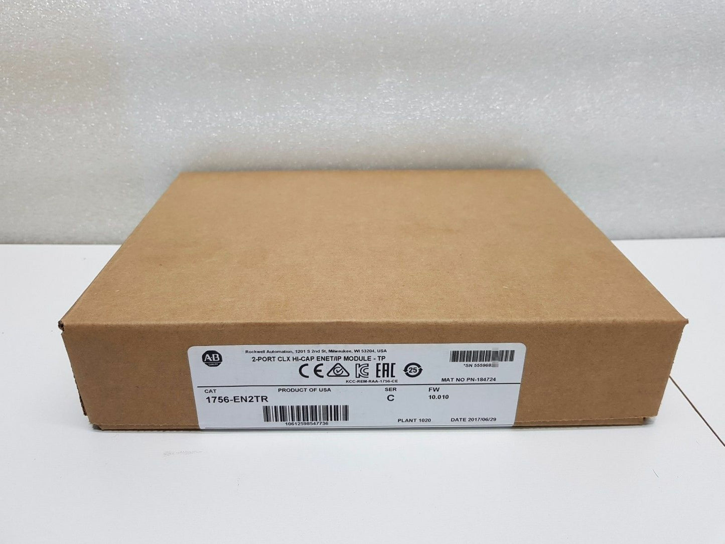 1PC NEW AB 1756-EN2TR ENET/IP MODULE 1756EN2TR EXPEDITED SHIPPING DHL / UPS / FedEx