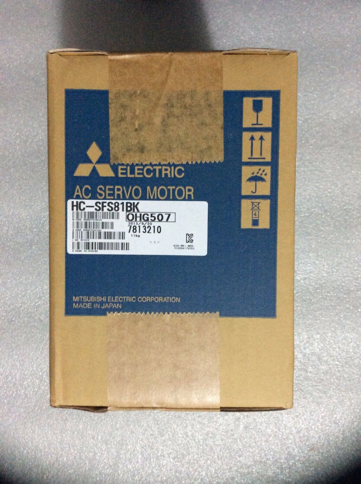 1PC MITSUBISHI AC SERVO MOTOR HC-SFS81BK HCSFS81BK NEW FREE EXPEDITED SHIPPING DHL / UPS / FedEX