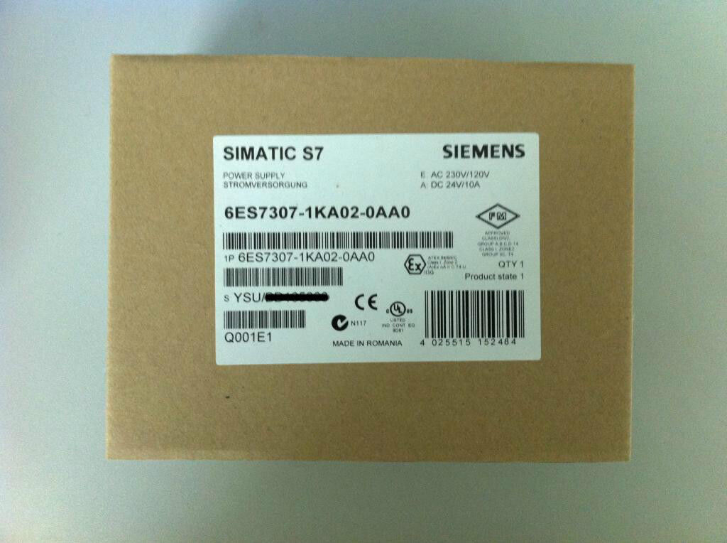 NEW SIEMENS POWER SUPPLY MODULE 6ES7307-1KA02-0AA0 FREE EXPEDITED SHIPPING DHL / UPS / FedEx