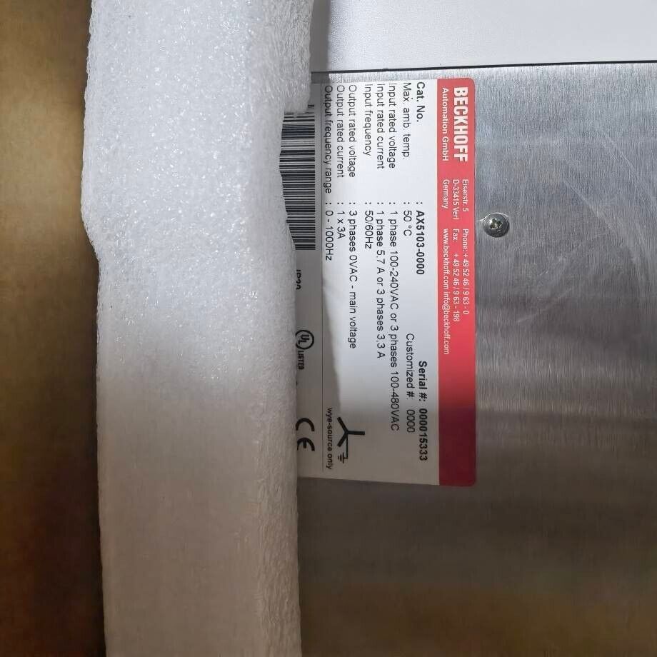 NEW BECKHOFF AX5103-0000 SERVO DRIVER AX51030000 EXPEDITED SHIPPING DHL / UPS / FedEx