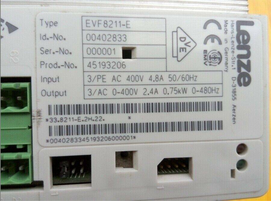 1PC Used LENZE Inverter EVF8211-E 400V 0.75KW Tested