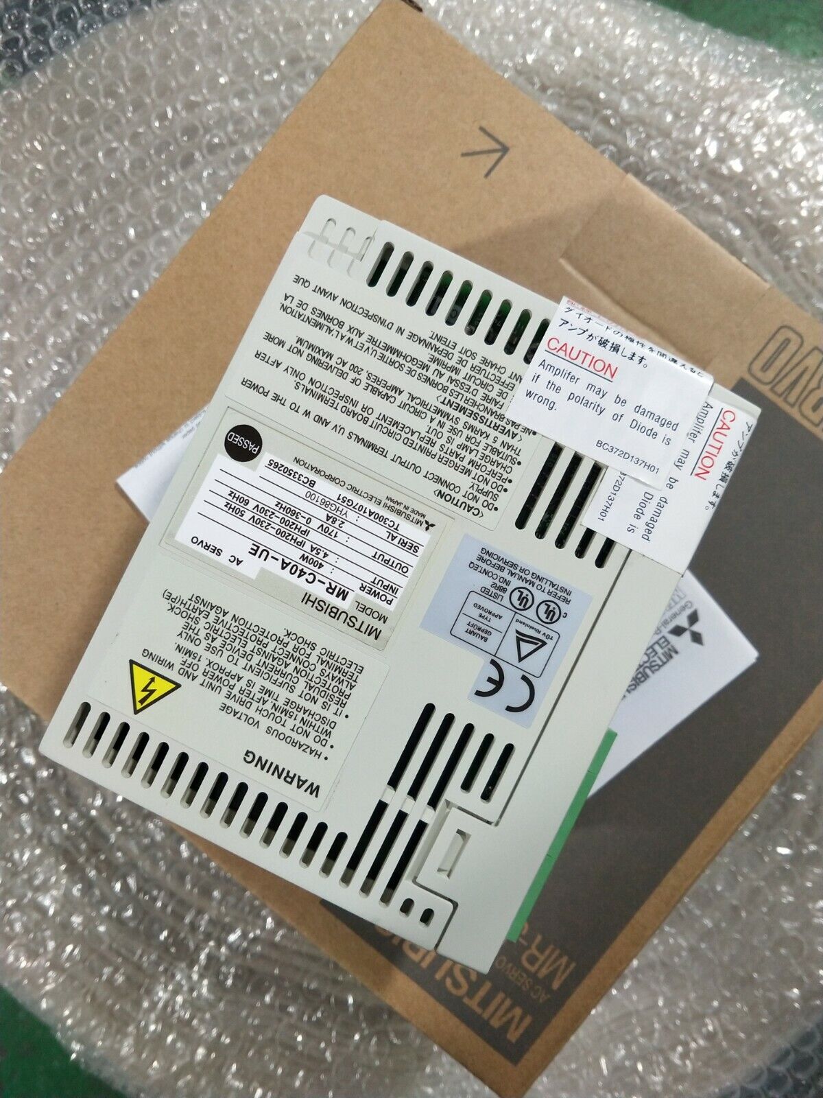 NEW MITSUBISHI AC SERVO DRIVER MR-C40A-UE MRC40AUE FREE EXPEDITED SHIPPING DHL / UPS / FedEX