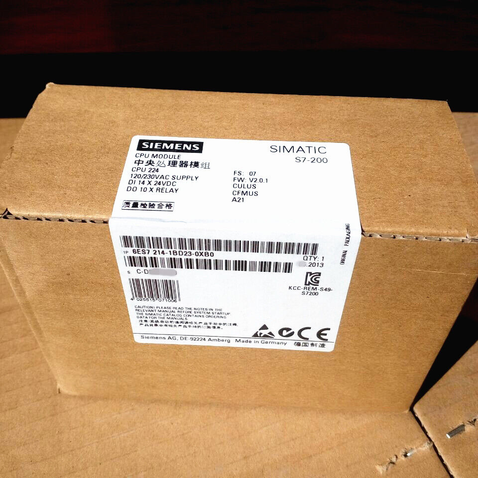 NEW ORIGINAL SIEMENS CPU MODULE 6ES7214-1BD23-0XB0 6ES7 214-1BD23-0XB0 FREE SHIP DHL / UPS / FedEx
