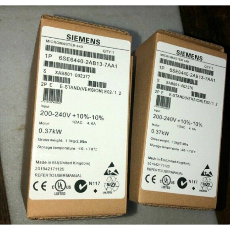 New Siemens 6SE6 440-2AB13-7AA1 6SE6440-2AB13-7AA1 MICROMASTER440 without filter