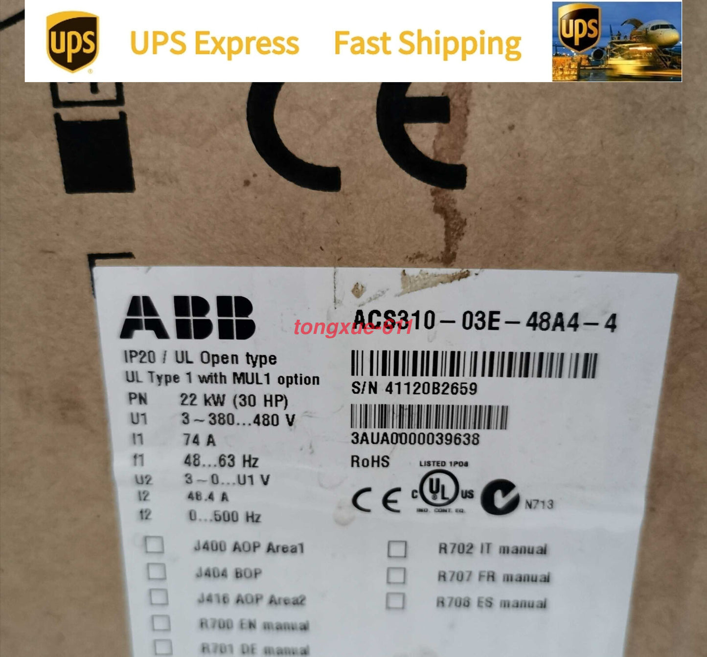 ACS310-03E-48A4-4 ABB ACS310-03E-48A4-4 Brand New Spot Goods!Expedited Shipping