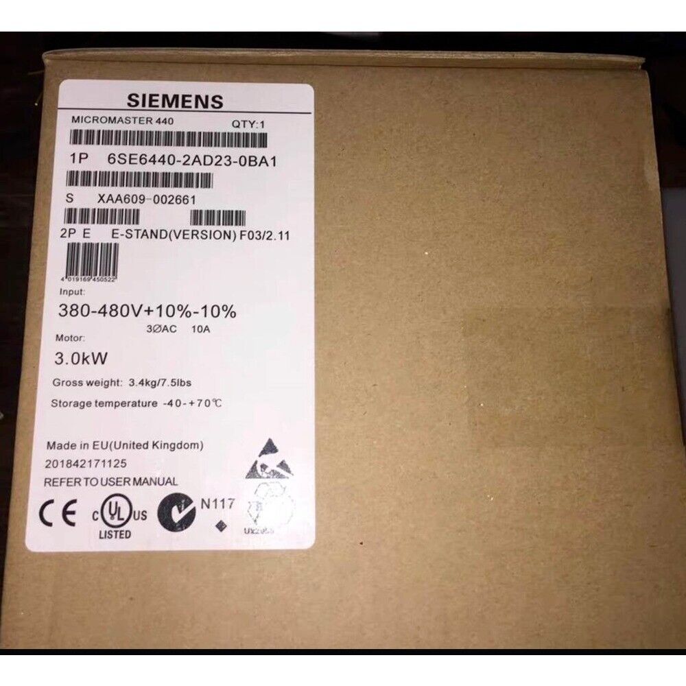 New Siemens MICROMASTER440 without filter 6SE6440-2AD23-0BA1 6SE6 440-2AD23-0BA1