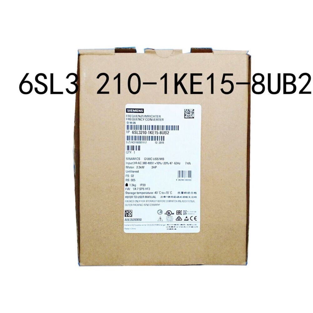 New Siemens 6SL3210-1KE15-8UB2 G120C RATED POWER 2,2KW 6SL3 210-1KE15-8UB2