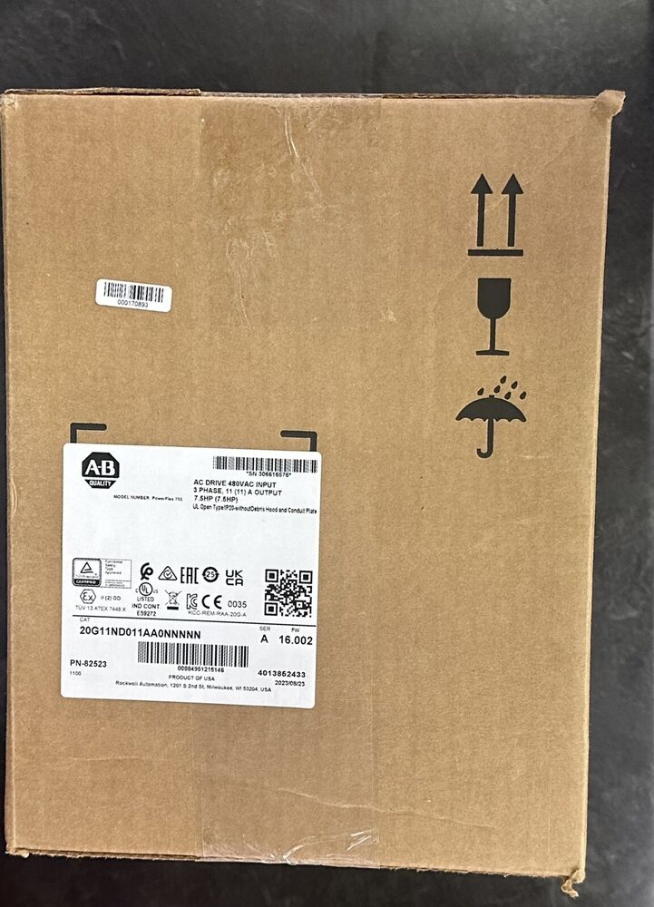 New Allen-Bradley 20G11ND011AA0NNNNN PowerFlex 755 3 Phase AC Drive DHL / UPS / FedEx