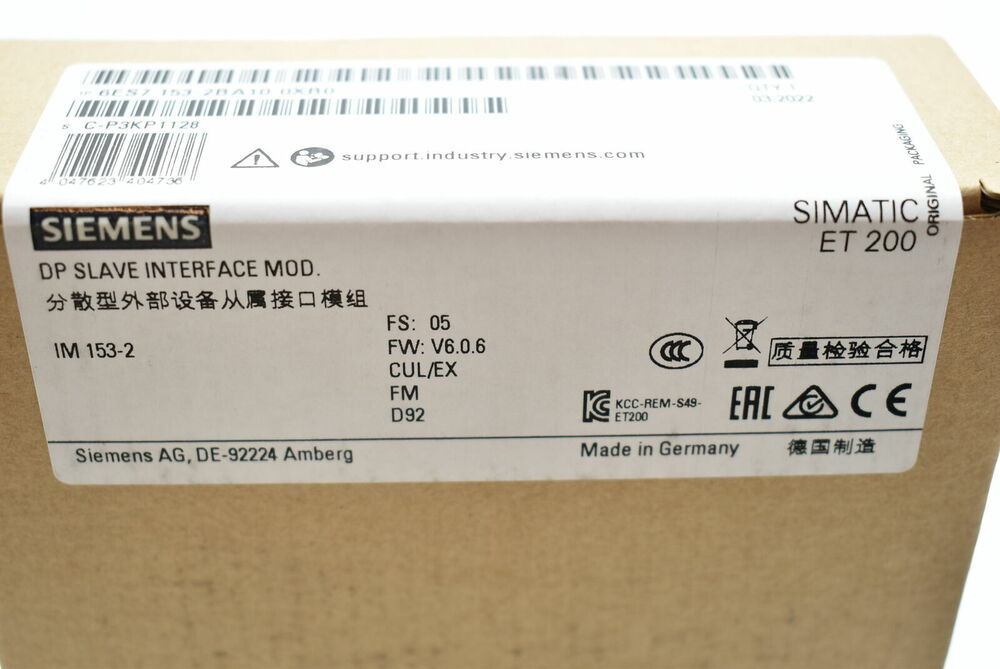 6ES7153-2BA10-0XB0 Siemens 6ES7 153-2BA10-0XB0 New In Box Expedited Shipping