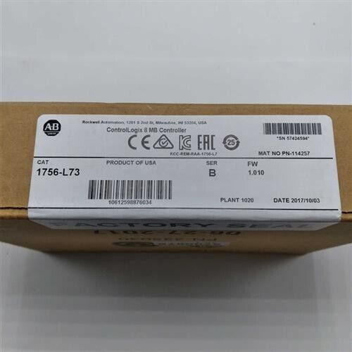 New Sealed Allen Bradley 1756-L73 /B Controller ControlLogix 5573 AB 1756-L73 DHL / UPS / FedEx