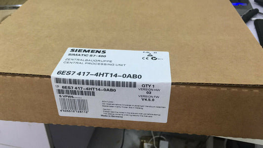 Siemens PLC 6ES7417-4HT14-0AB0 New In Box 6ES74174HT140AB0 Expedited Shipping DHL / UPS / FedEx