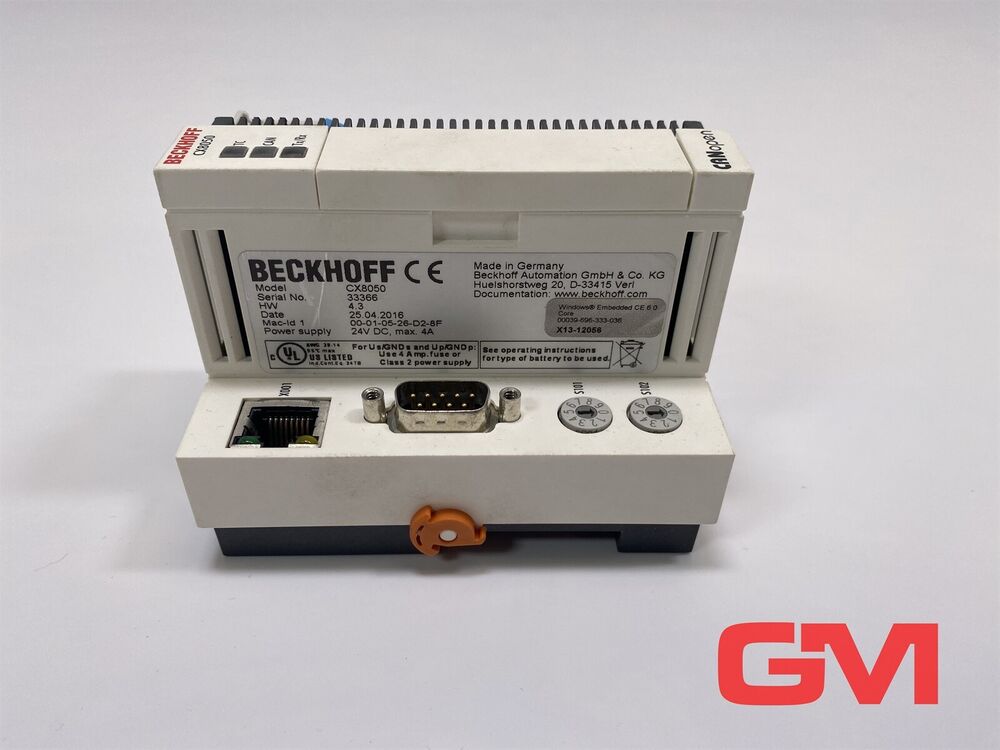 Beckhoff Control PC CX8050 Embedded-Pc With Canopen-Master CPU Module Hw 4.3