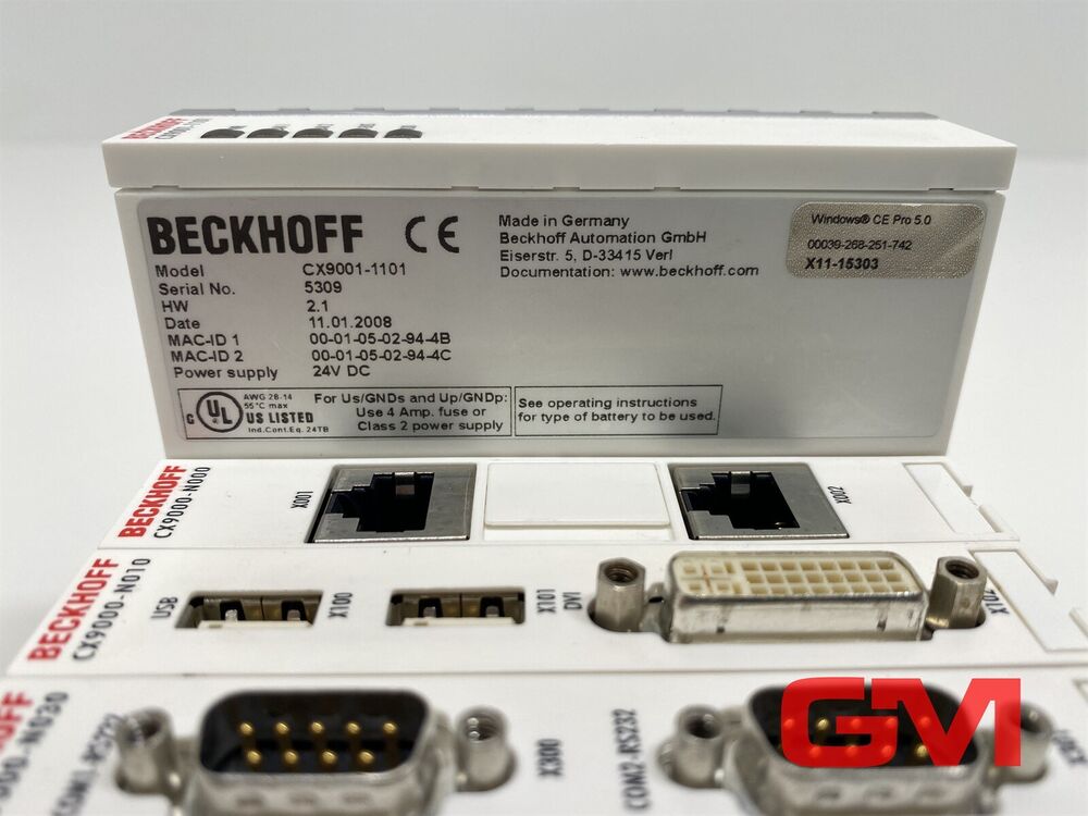 Beckhoff Control Unit CX9001-1101 Module Set CX9000-N000 CX9000-N010 CX9000-N030