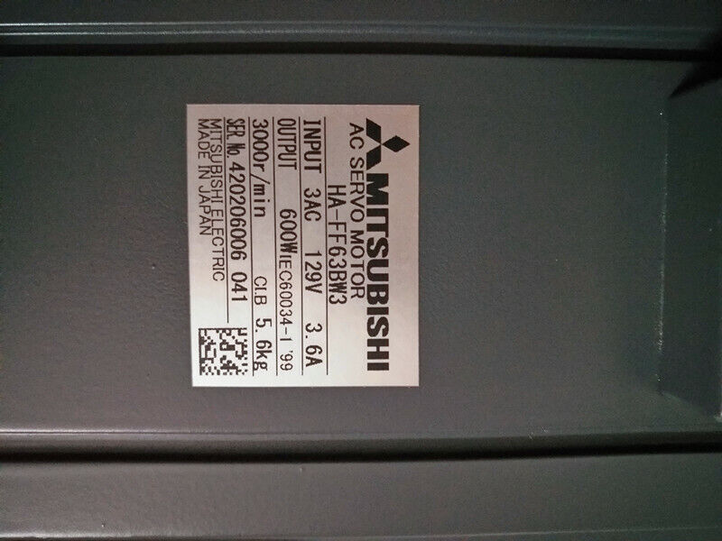 MITSUBISHI AC SERVO MOTOR HA-FF63BW3 HAFF63BW3 NEW FREE EXPEDITED SHIPPING DHL / UPS / FedEX
