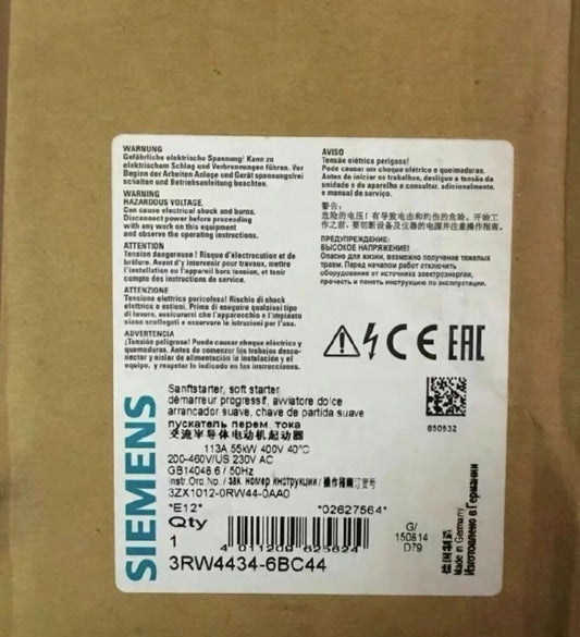 New Sealed Siemens 3RW4434-6BC44 Free Shipping Siemens 3RW4 434-6BC44 UPS / DHL / Fedex