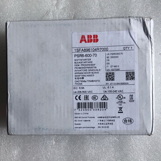 New Abb PSR6-600-70 Soft Start Controller Compact 3kw #NN