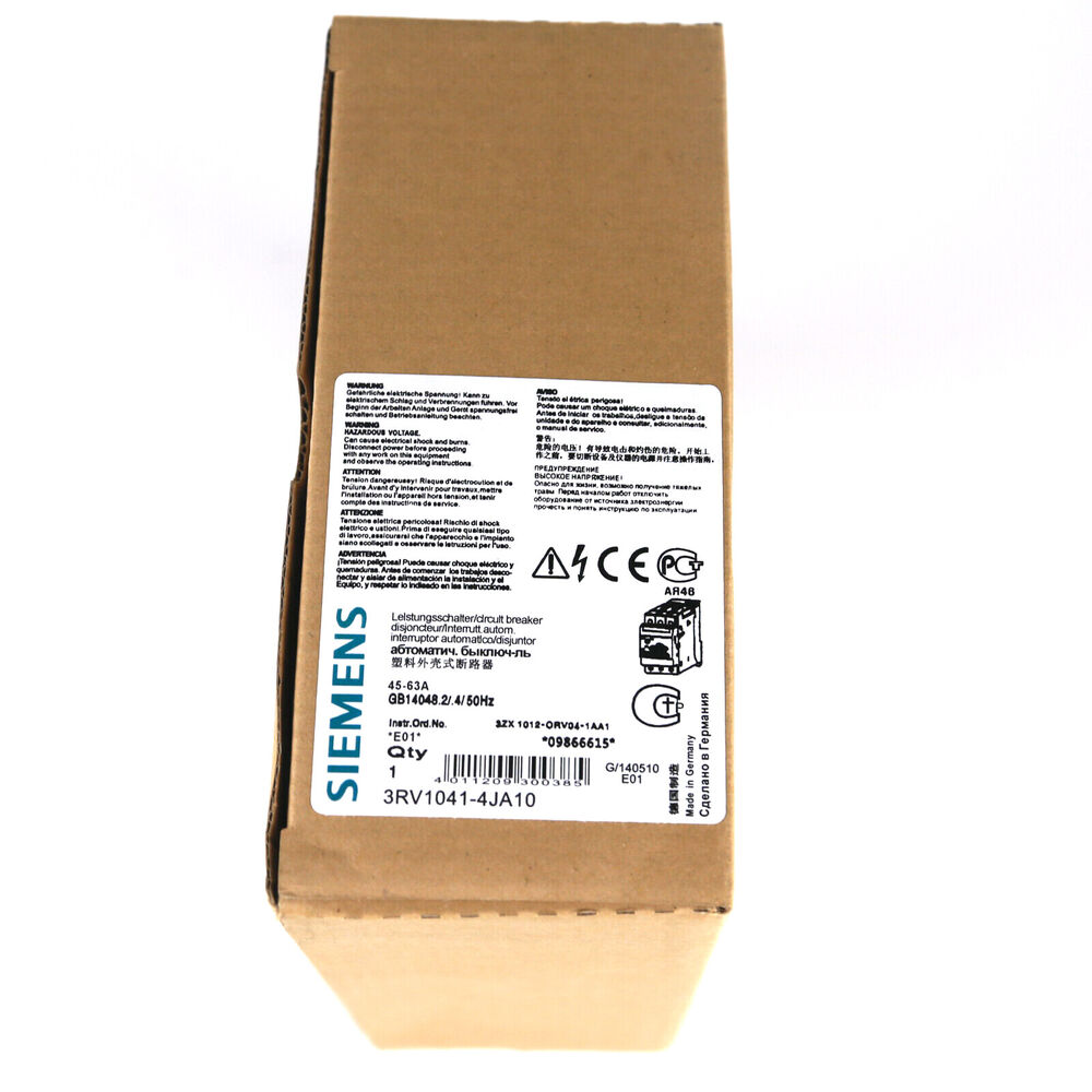 New Genuine Siemens 3RV1041-4JA10 In Box Factory Sealed UPS / DHL / Fedex